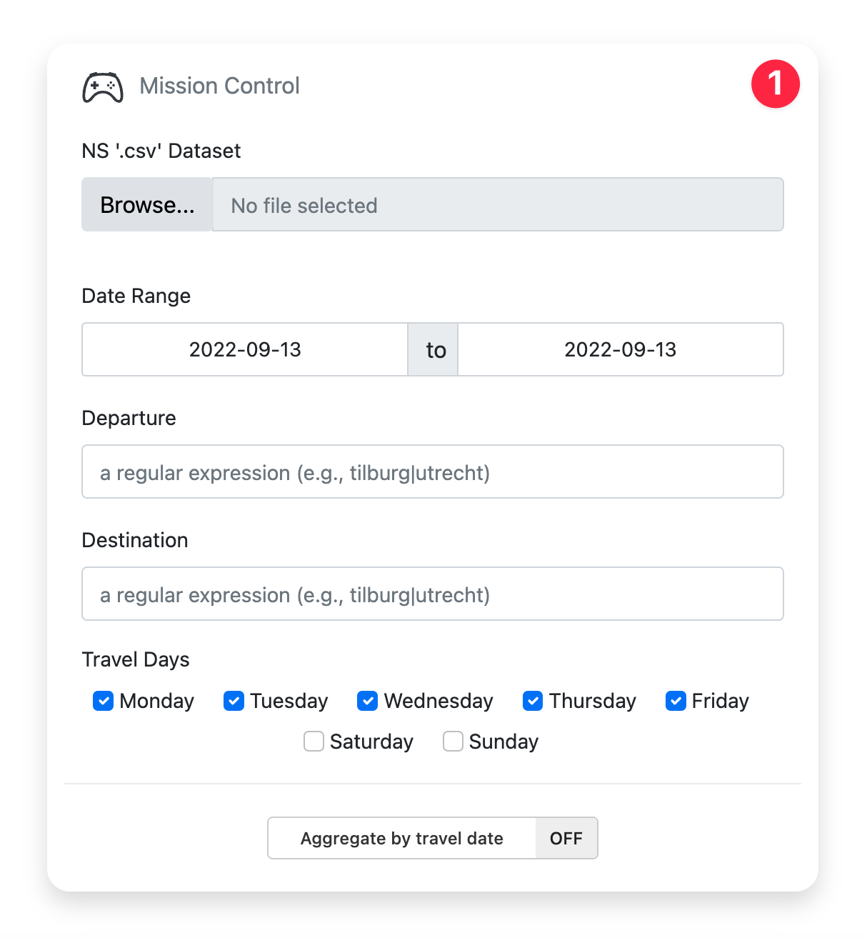 TrainOmeter mission control panel